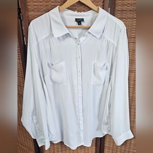 Torrid Semi-Sheer Button Down Shirt Size 3